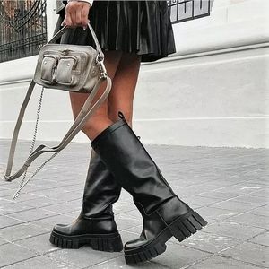 NEW| Zara Blogger's Favorite Sheep Leather High Shaft Treaded Sole Size 8